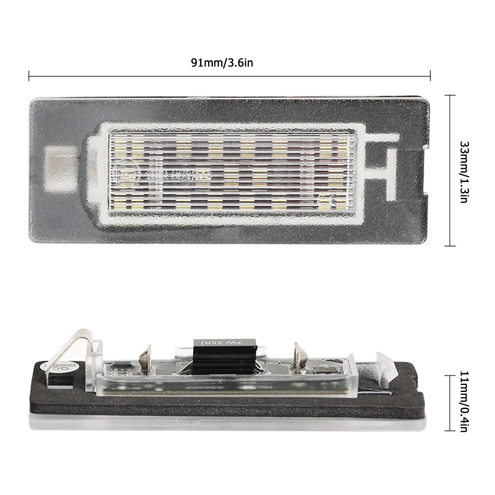 Luz LED de matrícula CANbus sin errores para Fiat Panda 169 - imagen 3