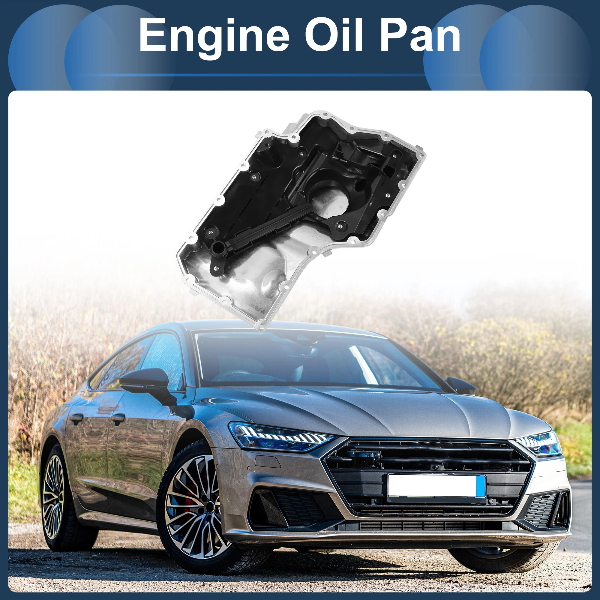 UXCELL 06L103598R Cárter de aceite de aluminio para Audi A7 Sportback