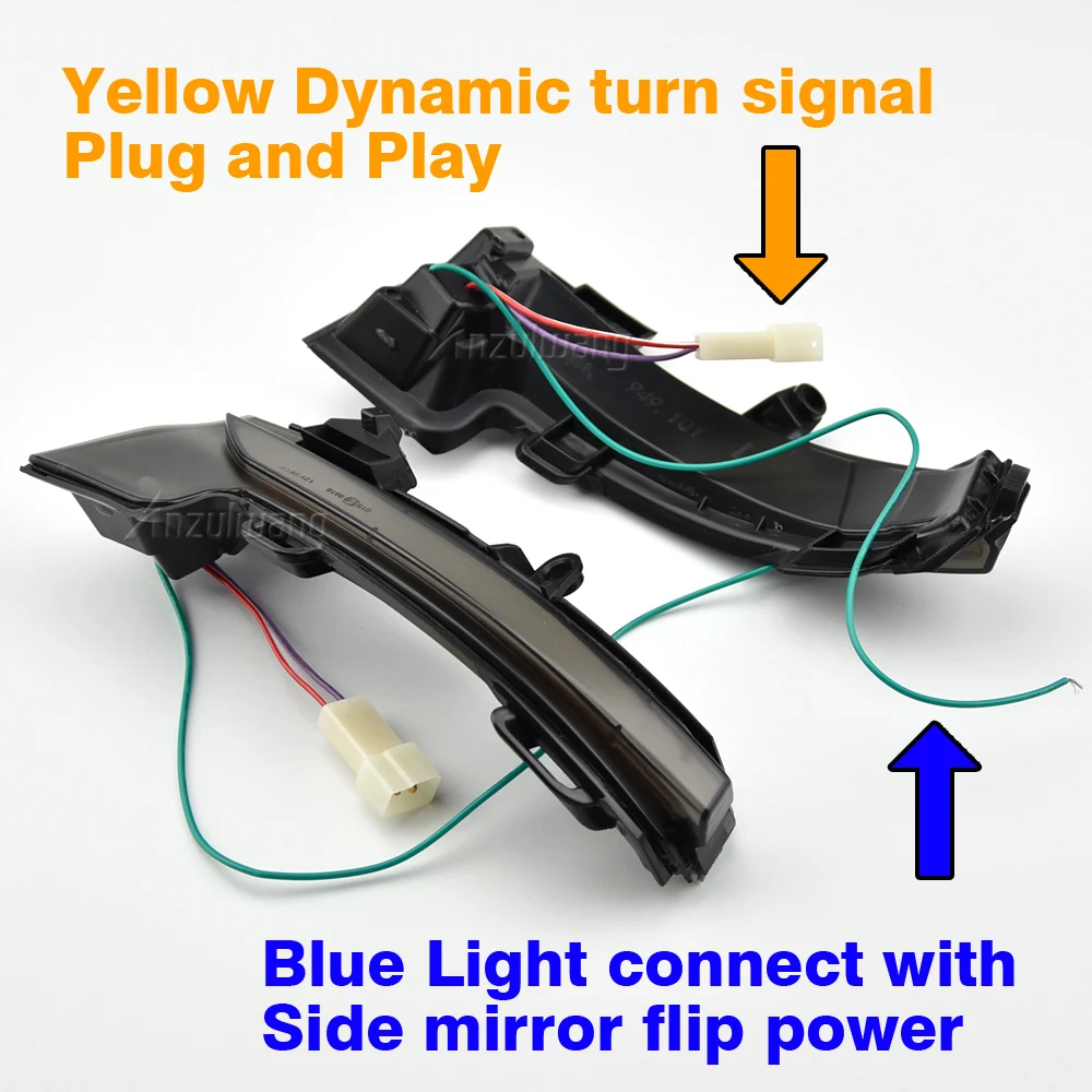 Detalle del indicador LED para espejo retrovisor