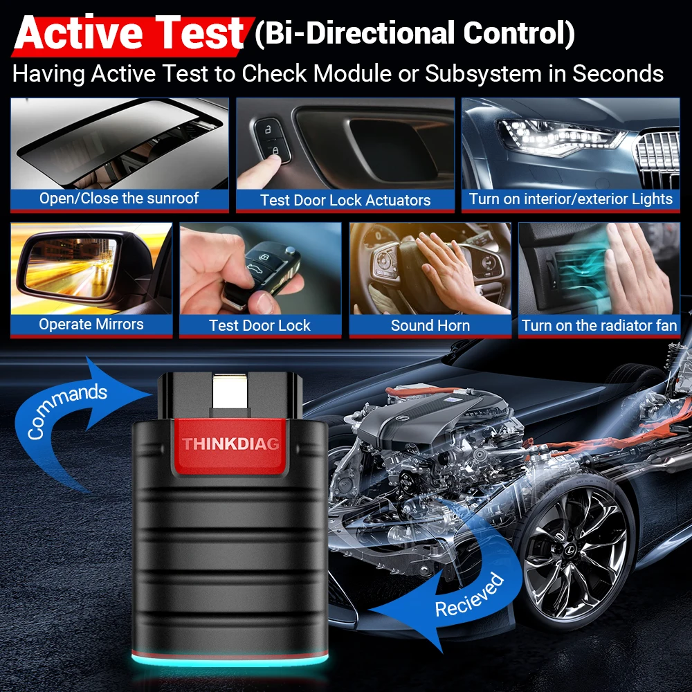 Escáner OBD2 THINKDIAG THINKCAR con codificación ECU y actualizaciones - imagen 4