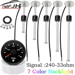 Medidor nivel combustible LED 7 colores con sensor universal