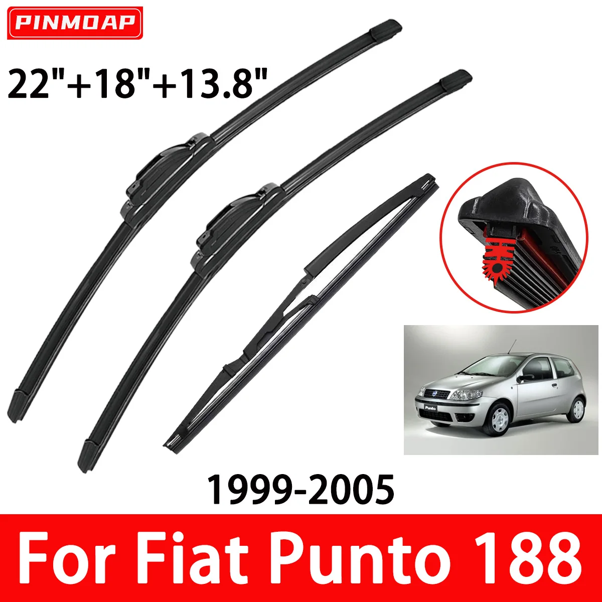Escobillas limpiaparabrisas Fiat Punto 188 (1999-2005)