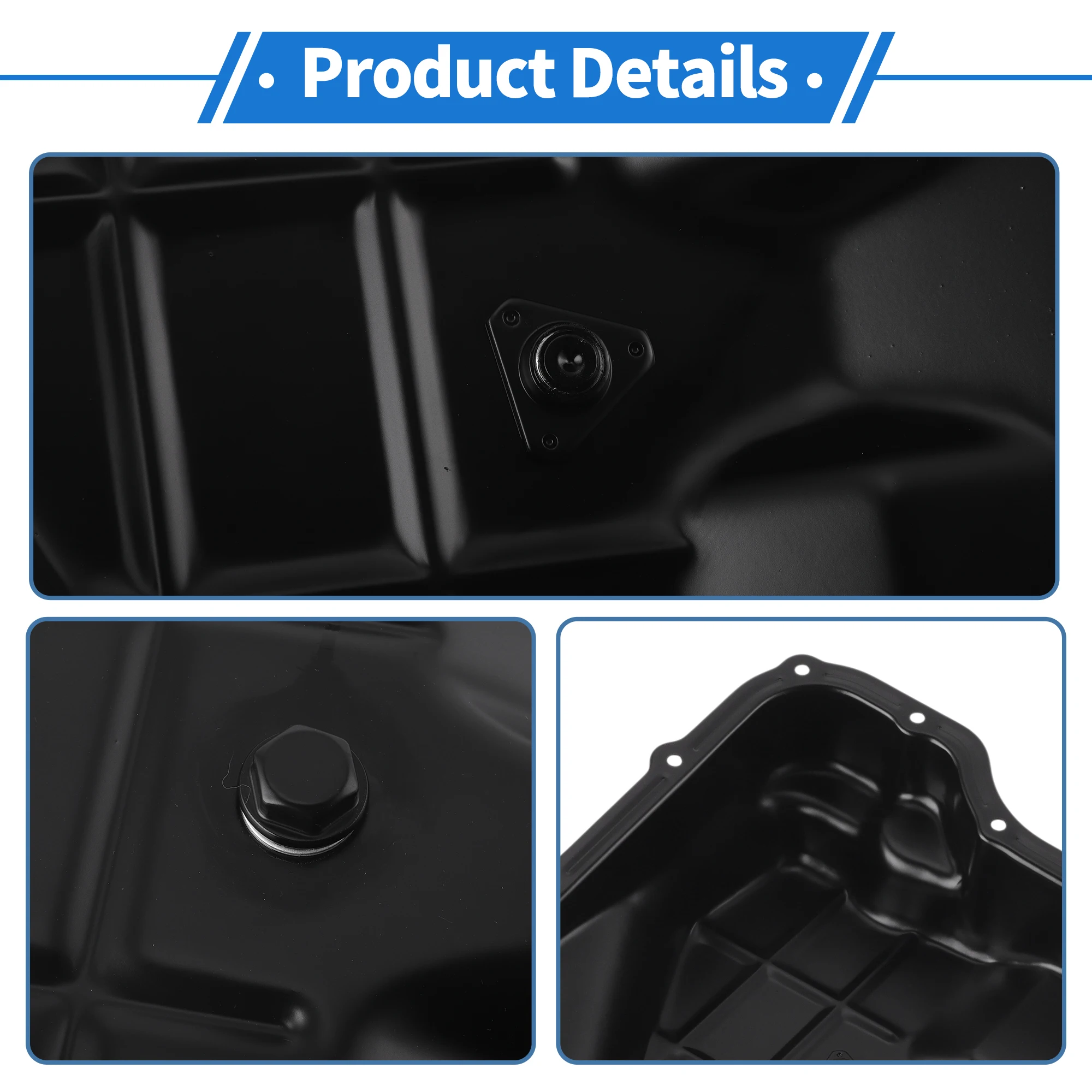 UXCELL No.4736676AA Cárter de aceite de motor para Jeep Grand Cherokee 10-13 aleación de aluminio negro - imagen 4