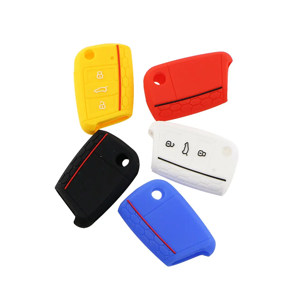 Funda silicona llave VW Golf 7, Tiguan, Polo, Skoda Octavia, Seat Leon - imagen 3