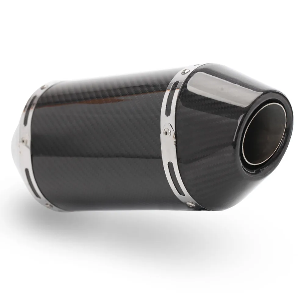 Silenciador escape M4 fibra carbono 51mm para moto - imagen 5