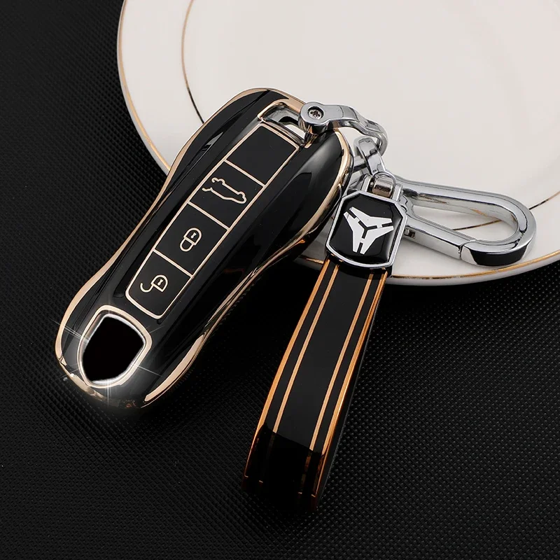 Porsche 971 llavero carcasa TPU suave para Cayenne Macan Panamera 4S - imagen 3