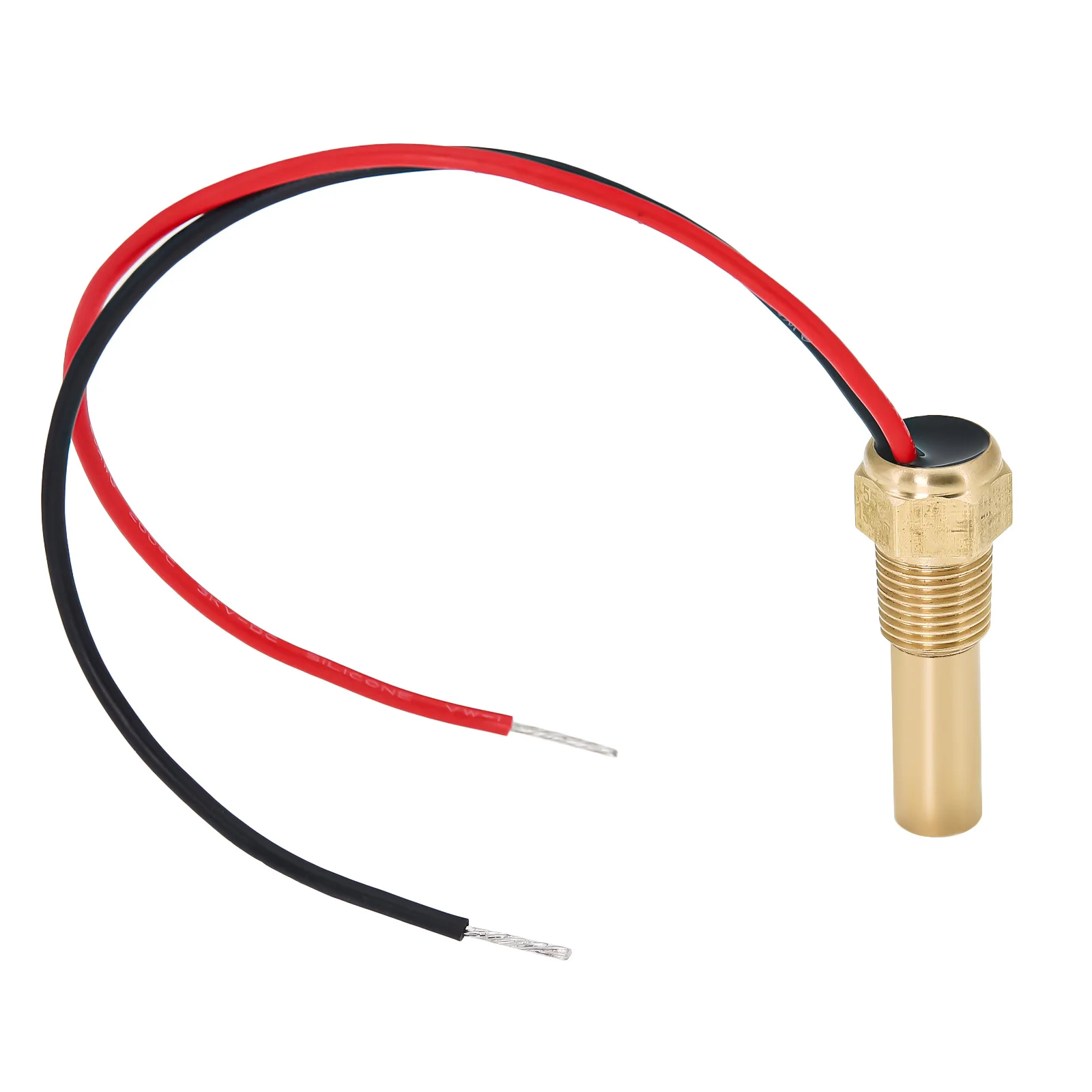 Detalle de la conexión y cuerpo metálico del sensor