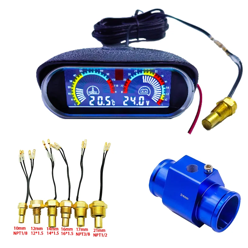 Medidor digital de temperatura del agua y accesorios