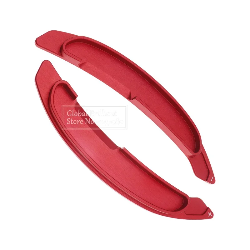 2 uds extensión de palanca de cambios de volante de coche de aleación de aluminio rojo para Mitsubishi Lancer Evo X 2008-2016 - imagen 4