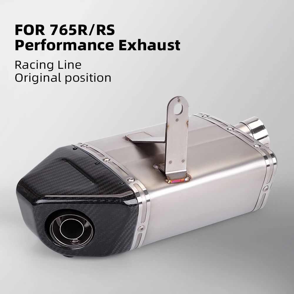Tubo escape Street Triple 765 fibra carbono – conexión silenciador