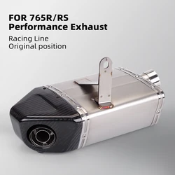Tubo escape Street Triple 765 fibra carbono – conexión silenciador