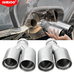 Embellecedor de escape doble salida inoxidable universal en V