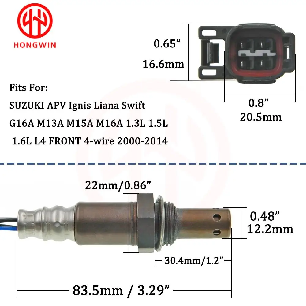 Suzuki 18213-61J00 Sensor de oxígeno Lambda APV Ignis Liana Swift - imagen 3