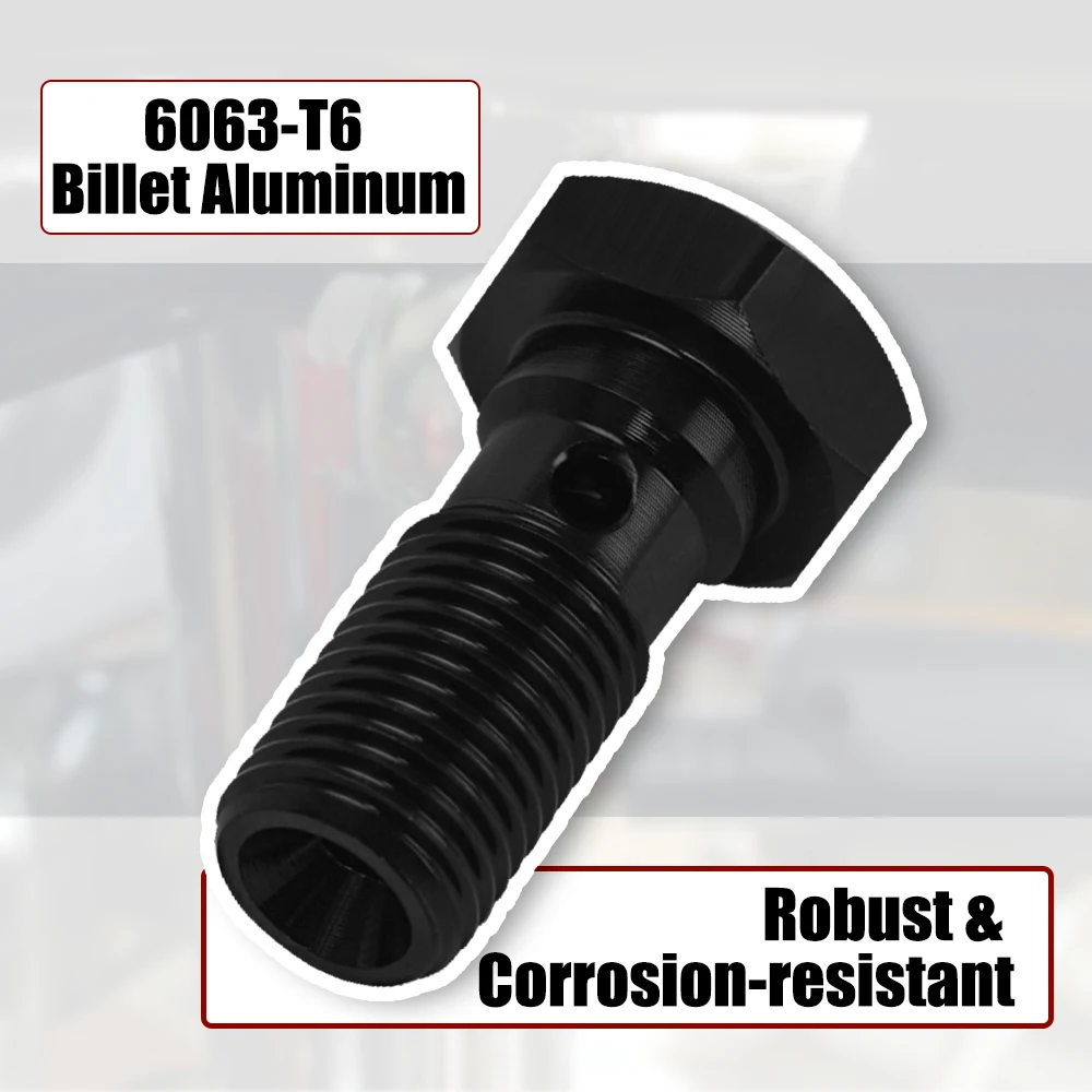 Perno banjo M10x1,25 + tornillo pinza freno y embrague hidráulico – moto AN3 1/8NPT - imagen 5
