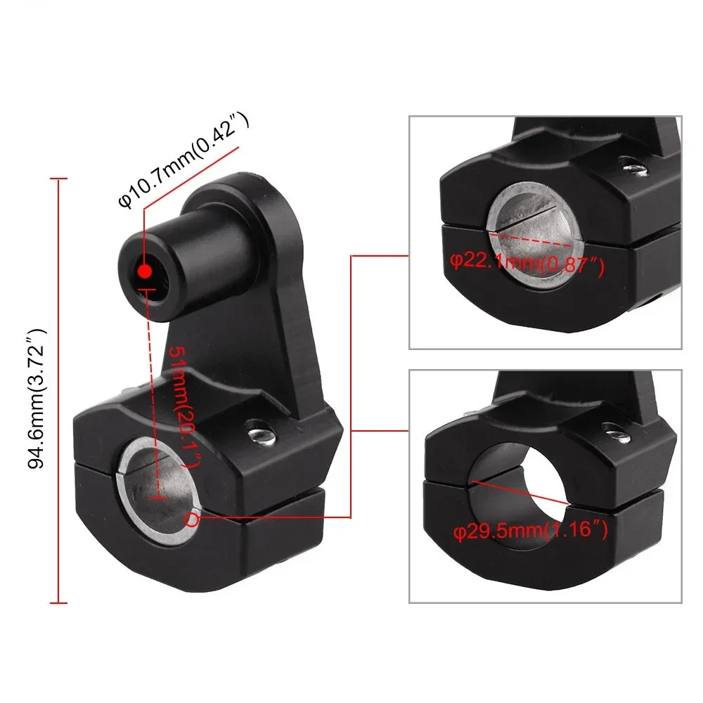 Soporte manillar altura ajustable universal para moto con mango - imagen 2