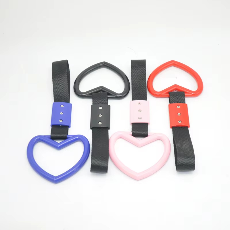 Anillo Tsurikawa JDM rosa con forma de corazón para coche - imagen 2