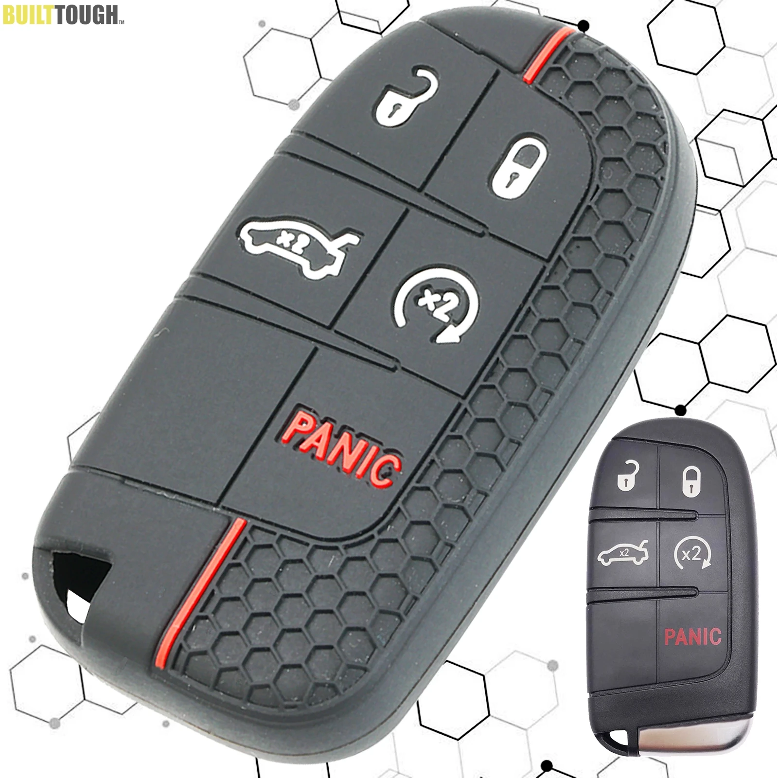 Funda llave silicona Dodge Charger, Jeep Grand Cherokee y Chrysler 300