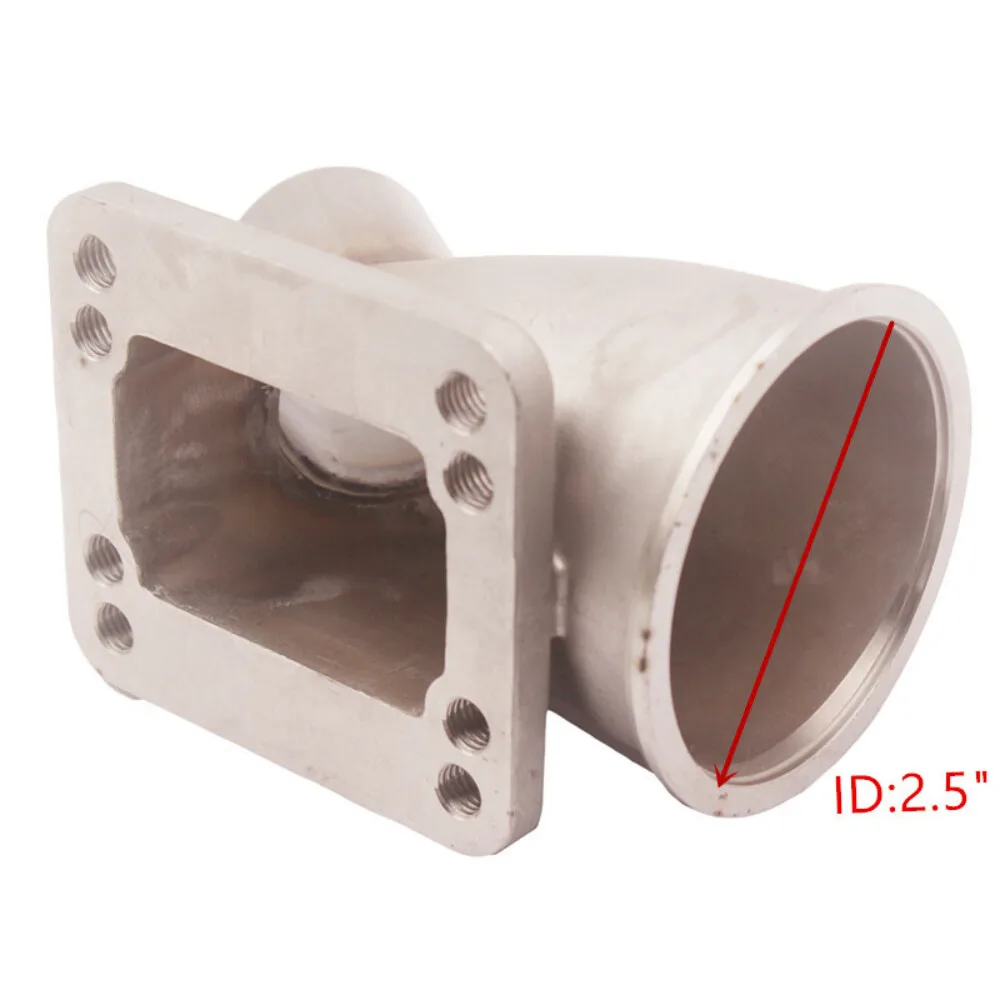 Brida Codo Adaptador Turbo T3/T4 2.5" 63mm con Abrazadera WG Fundido - imagen 4