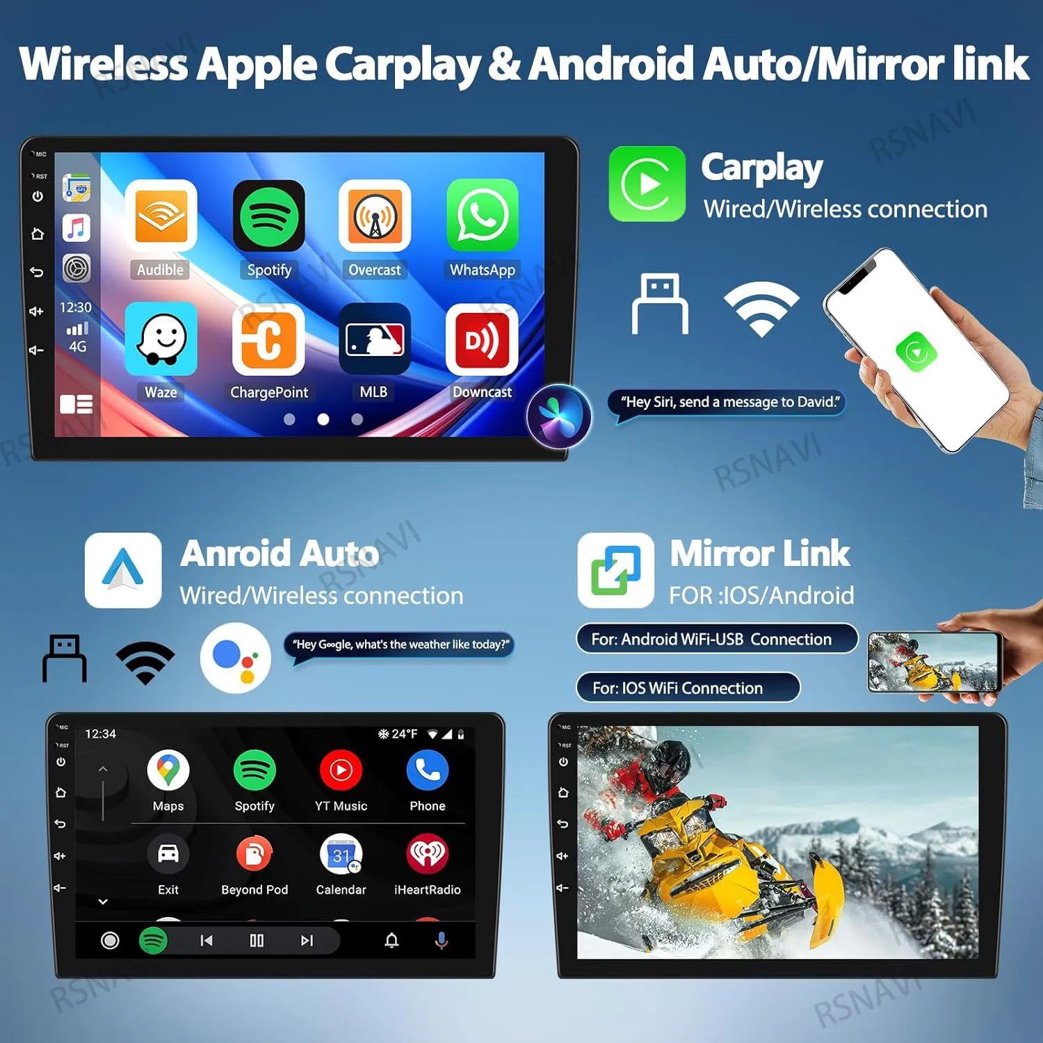 Radio Android 15 con CarPlay y 4G para Volkswagen Polo V Sedán - imagen 4