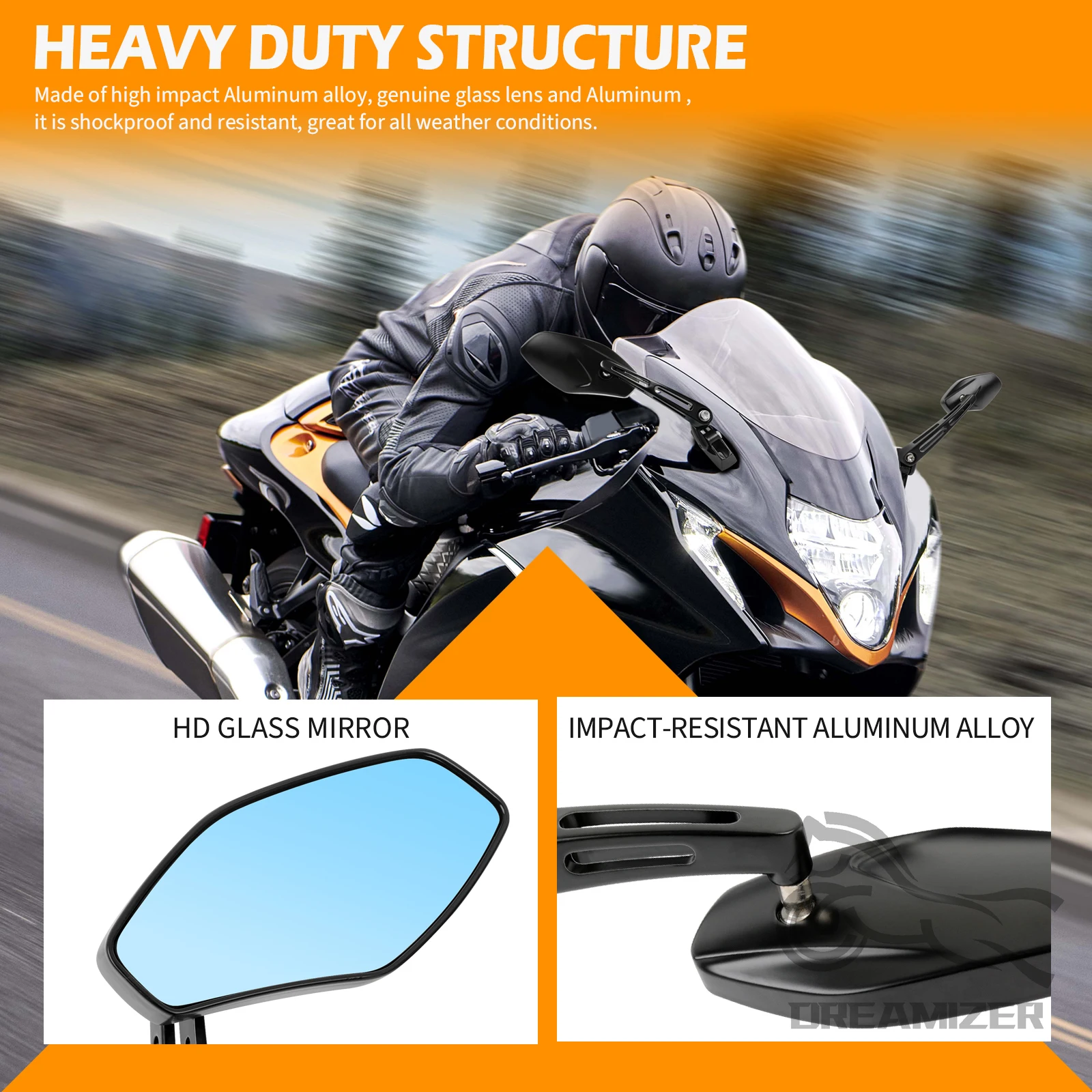 Espejos retrovisores CNC antideslumbrantes Suzuki GSXR y Hayabusa - imagen 3