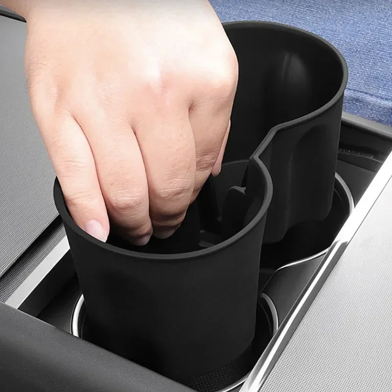 Soporte portabotellas central Tesla Model Y - inserto silicona - imagen 4