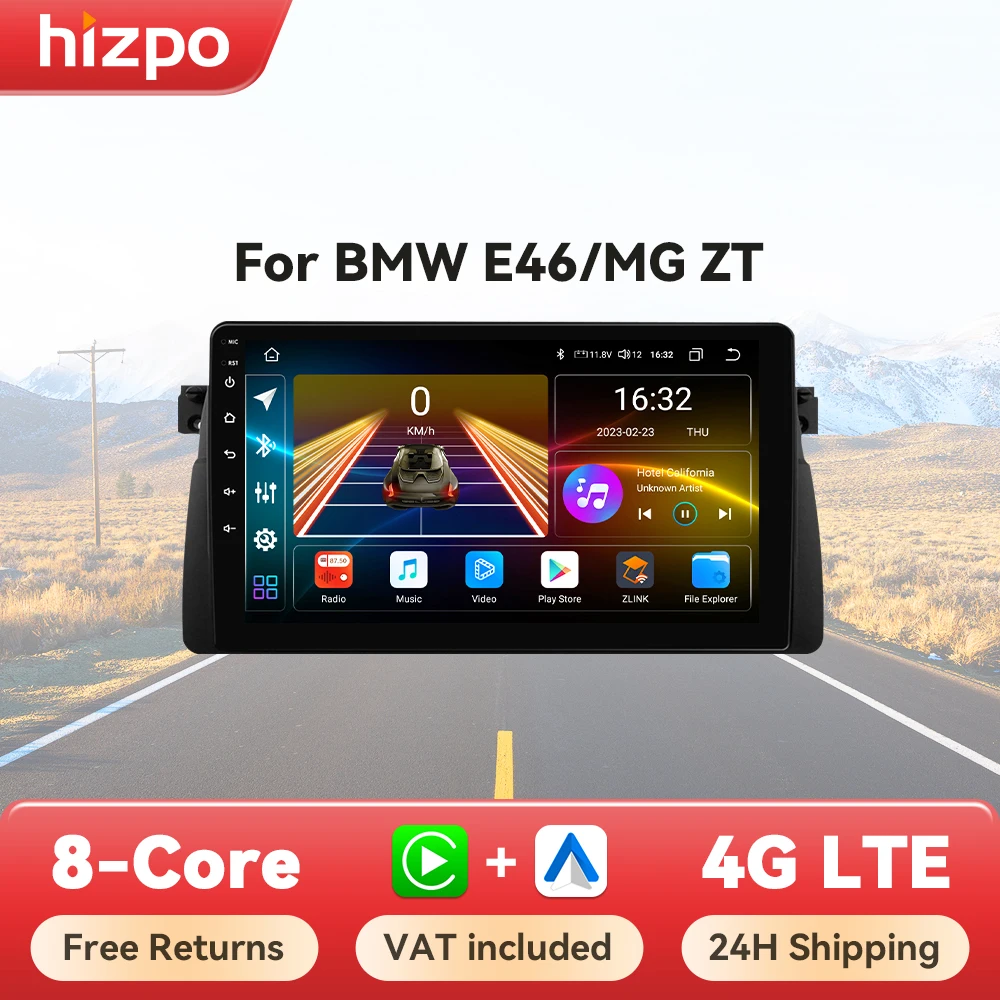 Autoradio 2DIN Hizpo Android Auto CarPlay BMW E46 M3