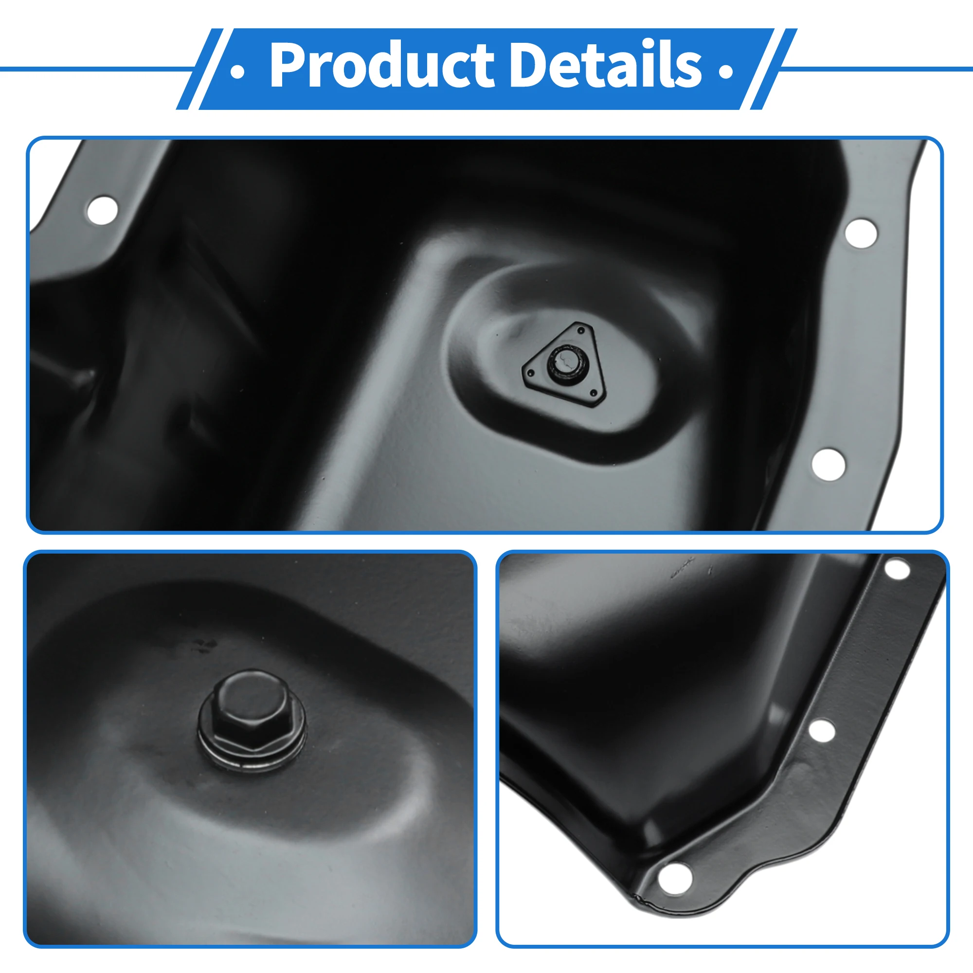 UXCELL 1 pieza No.10110839 cárter de aceite de motor para Chevrolet C1500 1991-1999 acero negro - imagen 4