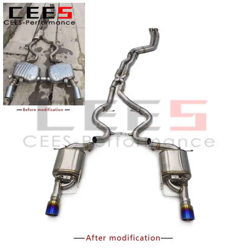 Escape cat-back Cees de acero inoxidable para BMW 335i N54/N55 E90-E93 - imagen 3