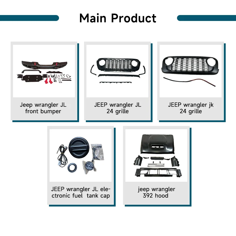 Alta calidad y precio bajo 10 aniversario 2024 jeep wrangler parachoques delantero jeep wrangler jl accesorios 2024 - imagen 5