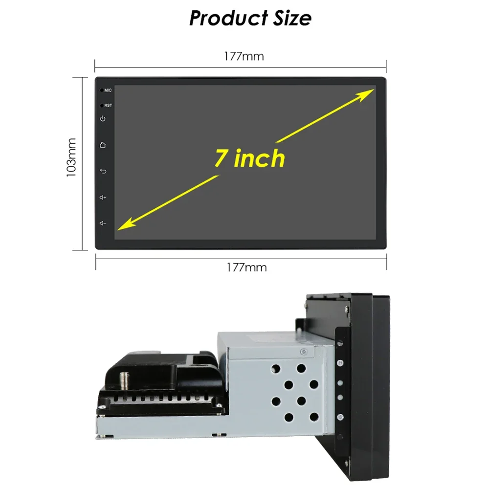 Radio GPS Android 1DIN CarPlay 7 pulgadas – universal - imagen 5