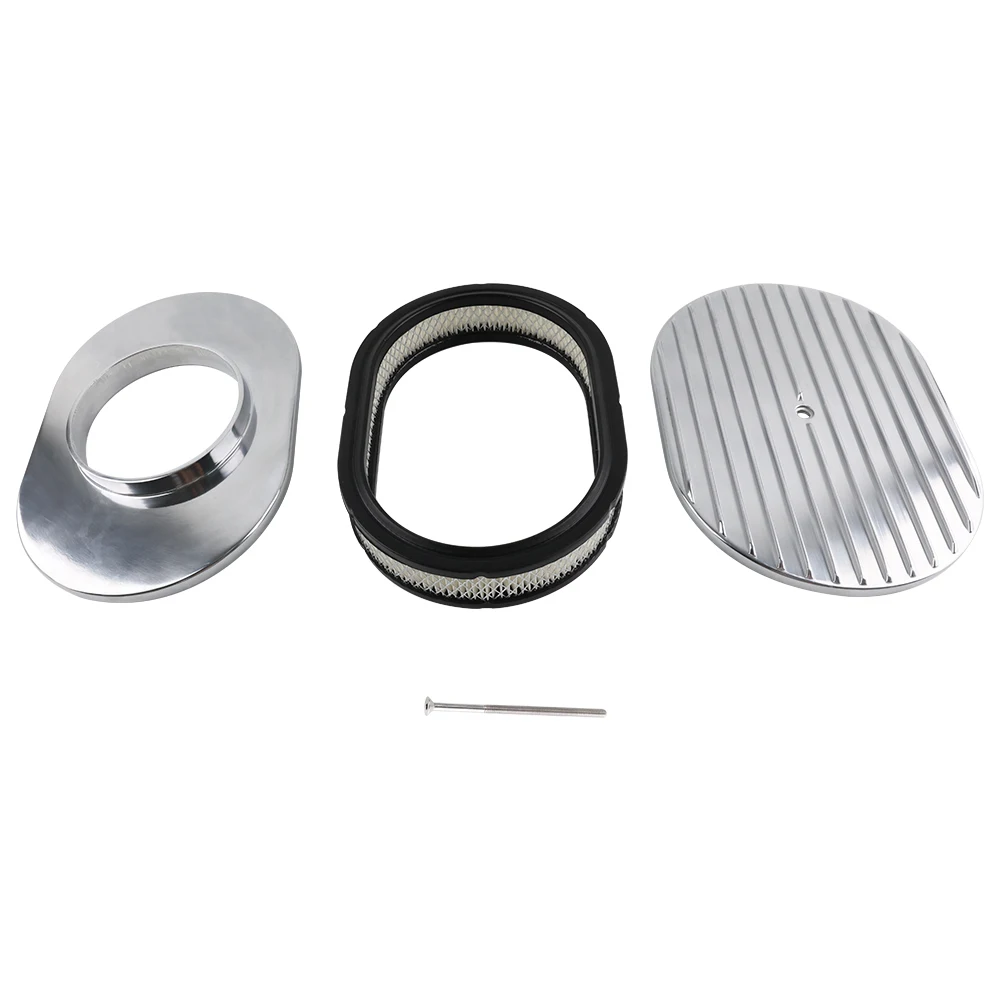 Filtro de aire ovalado de aluminio para Chevy, Ford clásico y Hot Rod - imagen 3