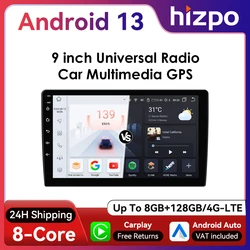 Hizpo Autorradio 2DIN Android Universal con CarPlay y GPS