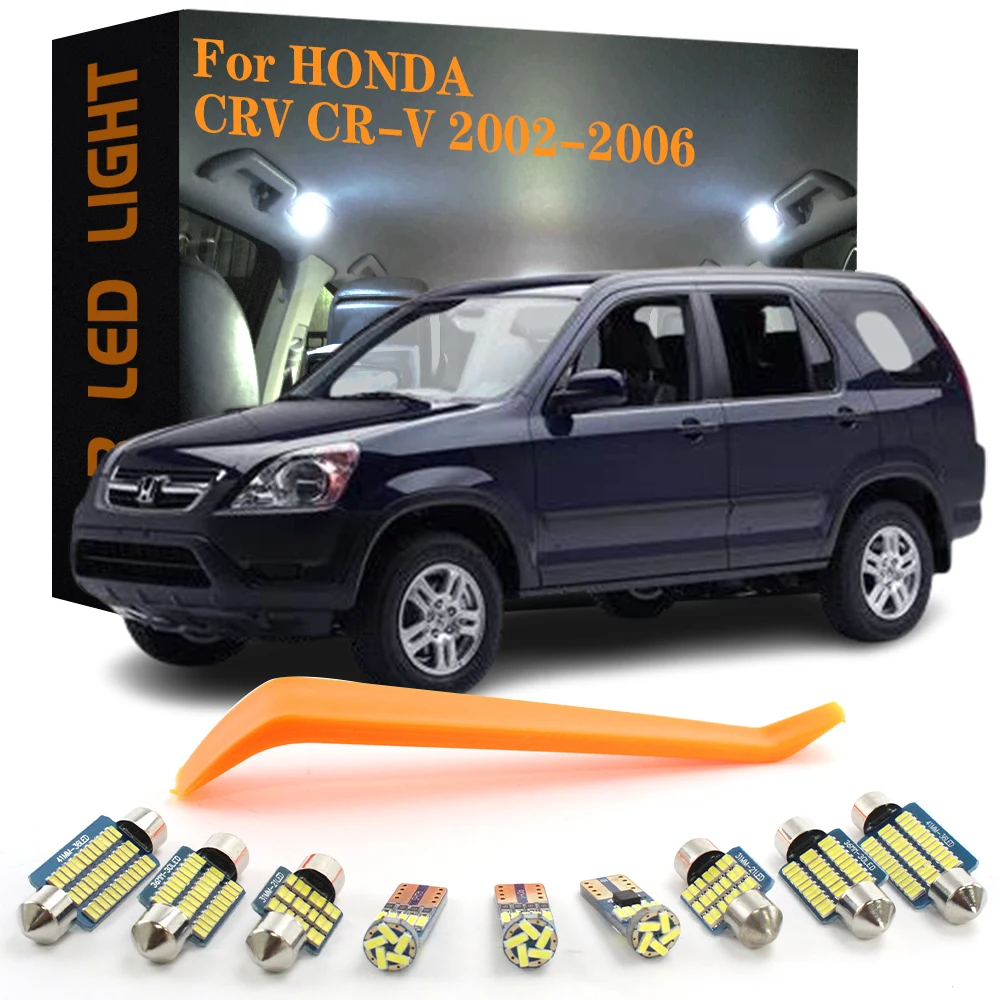 Luces interiores LED Canbus para Honda CRV CR-V 2002 2003 2004 2005 2006, accesorios sin Error para coche, lámparas para guantera de maletero, 5 uds.