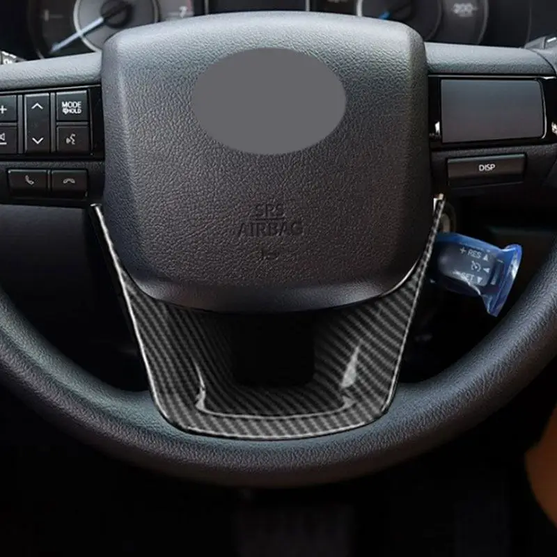 Cubierta volante fibra de carbono ABS para Toyota Fortuner Hilux Revo