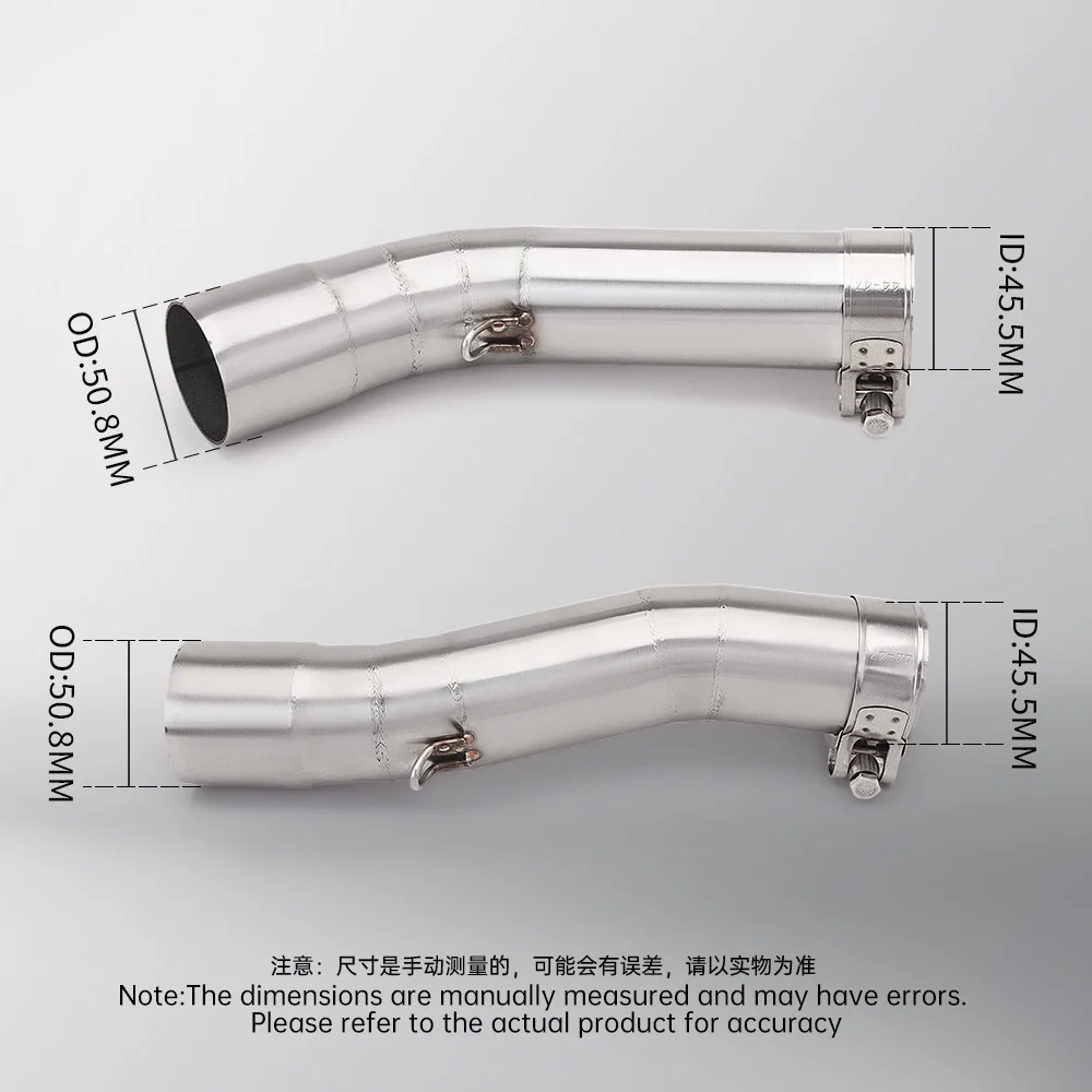 Slip on para YZF R1 2007 2008 Escape de motocicleta Moto modificar tubo medio tubo de enlace medio conectar silenciador de 51MM - imagen 4