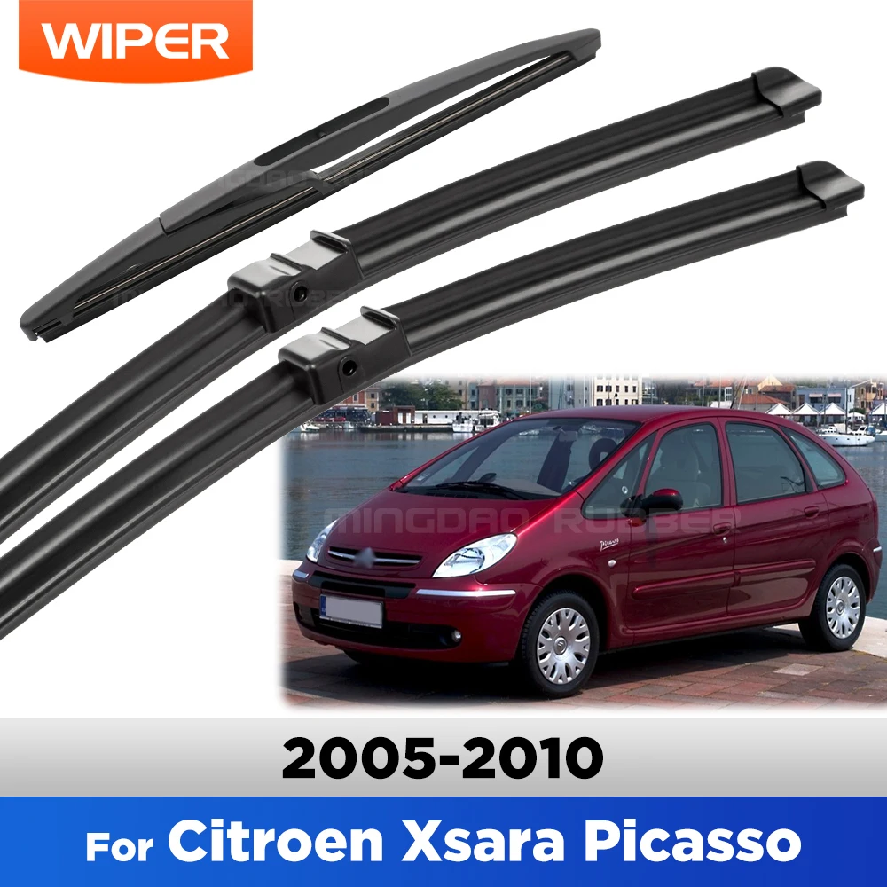 GREATROAD limpiaparabrisas de goma para Citroen Xsara Picasso 2005-2010 2006 2007 2008 OEM ajuste limpiaparabrisas silenciosos 26 "26" 16"