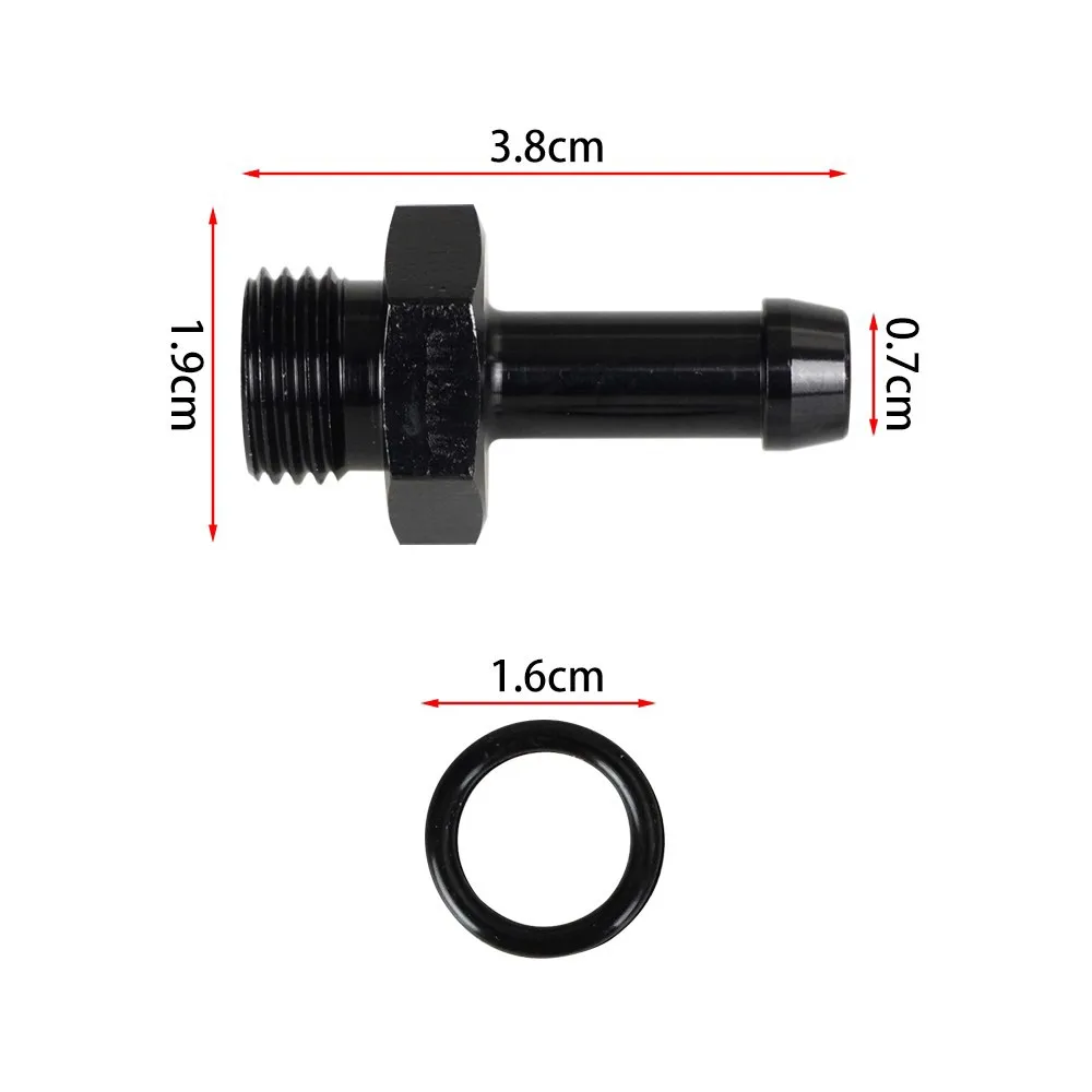 Adaptador AN6 macho a espiga 5/16 para combustible con junta tórica - imagen 2