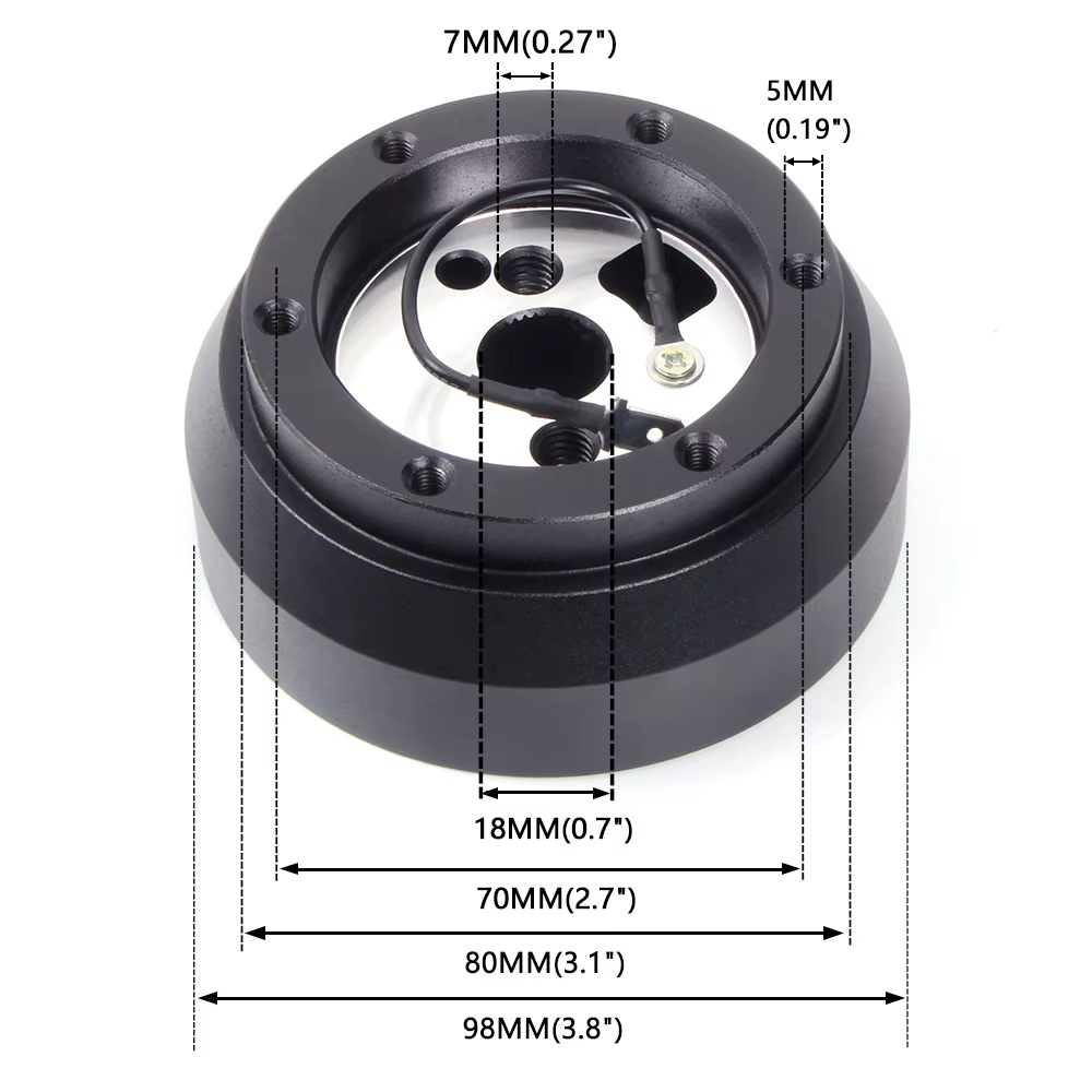 Adaptador de cubo corto para volante 170H Jeep Grand Cherokee y Wrangler - imagen 2