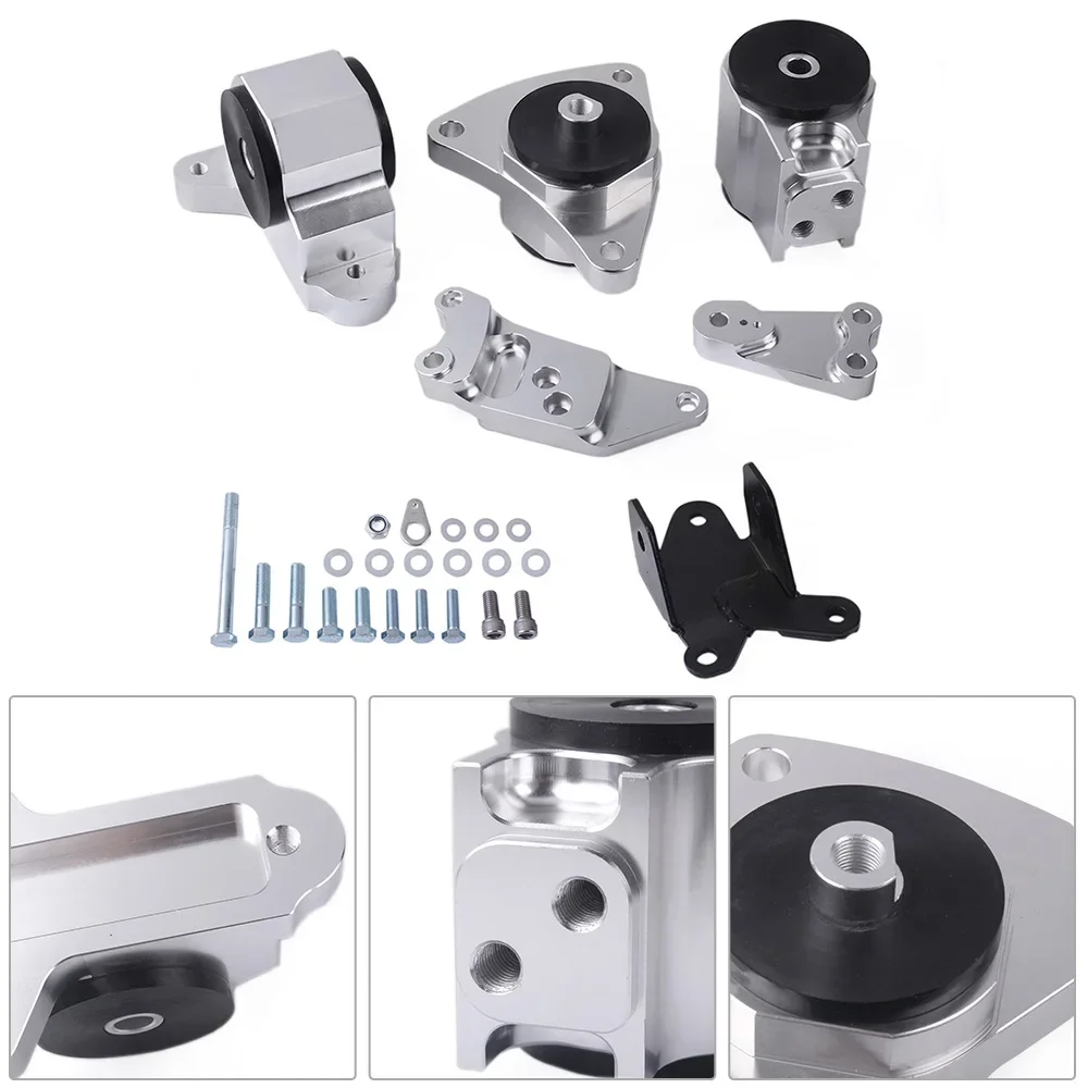 Kit de montaje de intercambio de motor de coche para Honda Civic Si EP3 2002-2005, Kit de soportes de motor de aluminio Billet para Acura RSX DC5 2002-2006 - imagen 5