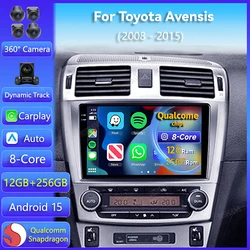 Radio Android Auto 2K GPS WIFI 4G para Toyota Avensis 2008-2015