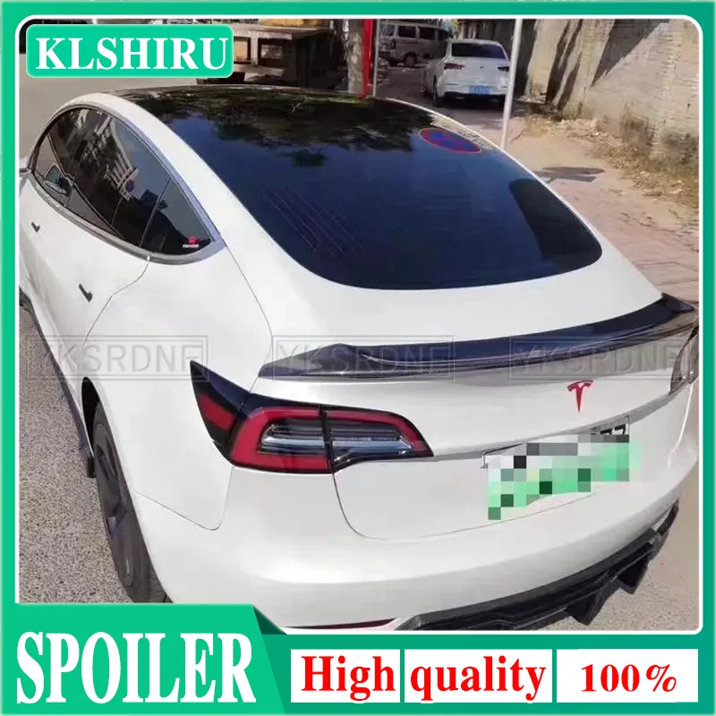 Alerón fibra de carbono mate estilo V para Tesla Model 3 2017-2022