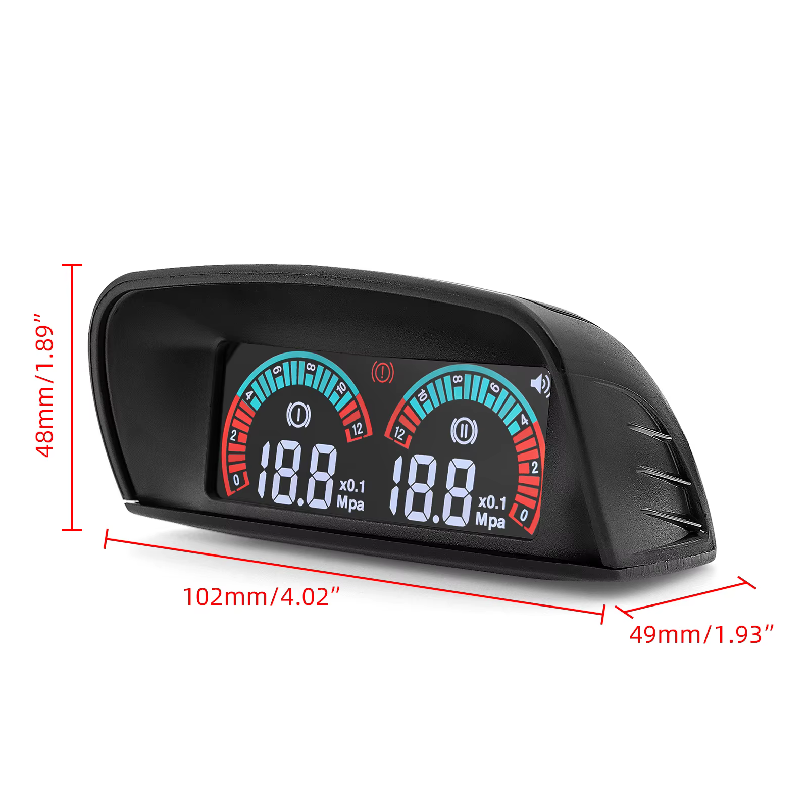 Manómetro digital de presión de aceite con alarma 12/24 V - imagen 3