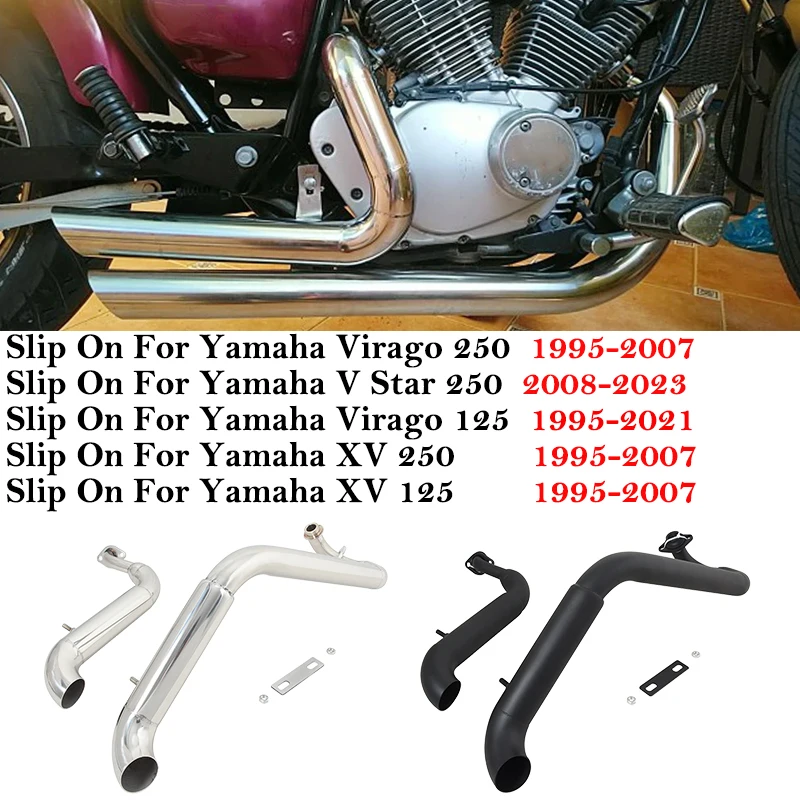 Escape completo Yamaha Virago XV125 XV250 tubo enlace silenciadores