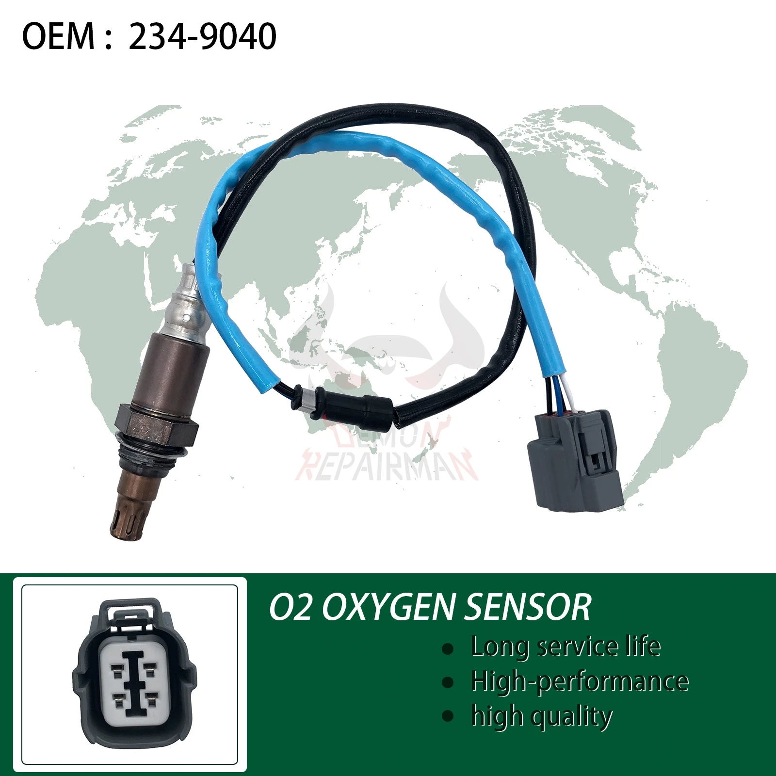 Detalle de conector y cableado del sensor Lambda O2