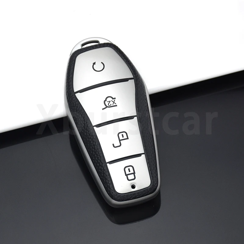 Funda llave BYD TPU de cuero para Tang EV600, Han, Yuan PLUS - imagen 3
