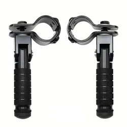 Reposapiés plegables de aluminio CNC para moto, negros