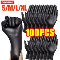 Guantes nitrilo negros desechables para limpieza y peluquería