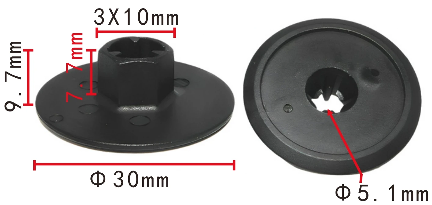 Shhworldsea W711304S300 clip guardabarros con deflector de aire Ford - imagen 2