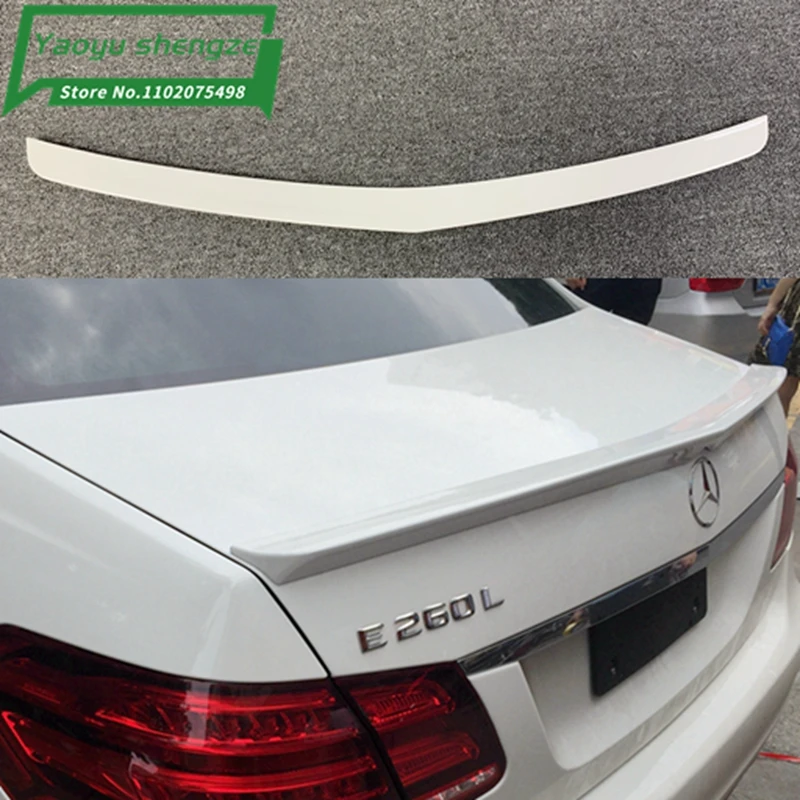 Para Mercedes-Benz W212 E320 E260L E300L E63 alerón Material ABS alerón trasero de coche imprimación Color alerón para 2008-2015 W212 4 puertas - imagen 2