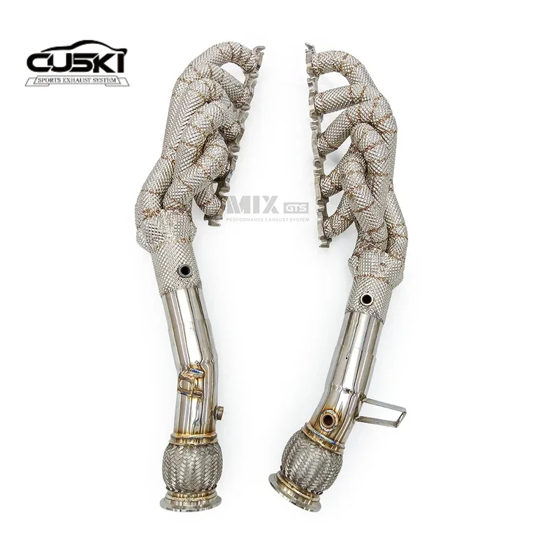 Bajante de escape deportiva inox sin catalizador para Audi R8 V8/V10 - imagen 2